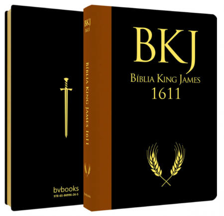 Bíblia King James Fiel 1611 Ultrafina Ampliada - Marrom/Preto