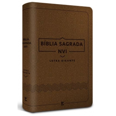 Bíblia NVI Letra Gigante Luxo - Marrom