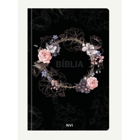 Bíblia Sagrada Flores Preta - NVI