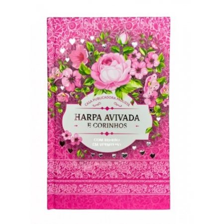 Harpa Avivada e Corinhos Letra Hipergigante - Floral Pink - Capa Dura