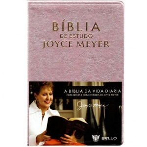 Bíblia de Estudo Joyce Meyer - Letra Grande NVI Luxo - Rosa