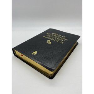 Bíblia de recursos para o ministério com crianças - APEC - Luxo PU preta