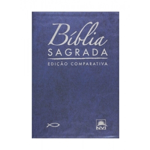 Bíblia Edição Comparativa NVI e RC - Grande - Azul