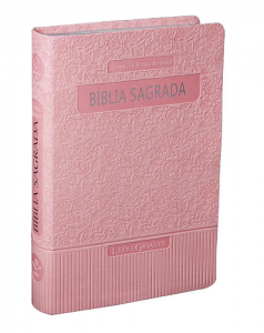 Bíblia Letra Gigante RA com Índice - Rosa Clara