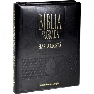 Bíblia Letra Gigante RC - Zíper e índice - Preta