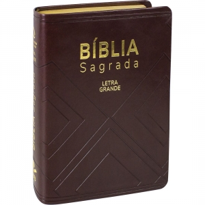 Bíblia NAA Letra Grande - Marrom Nobre