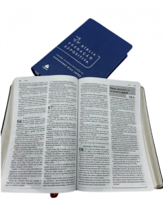 Bíblia Pregação Expositiva RA - PU Luxo - Azul