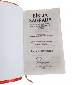 Bíblia RC - HiperGigante Com Harpa - Love Cristo - Vermelha