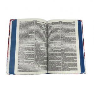 Bíblia Sagrada - Letra Gigante - com Harpa Avivada e Corinhos - Leão Azul e Vermelho