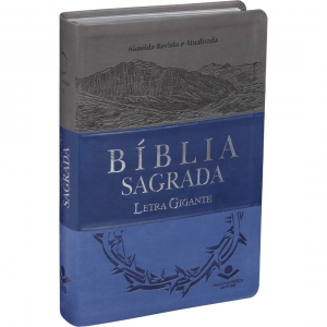 Bíblia Sagrada Letra Gigante RA - Triotone Azul
