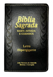 Bíblia Sagrada Letra Hipergigante com Harpa Avivada e Corinhos - Preta