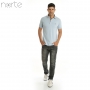 Camisa Polo Masculina Cotton Azul Norte - Classic