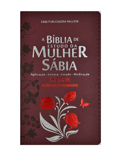 Biblia de Estudo da Mulher Sábia Tulipa - Bordo