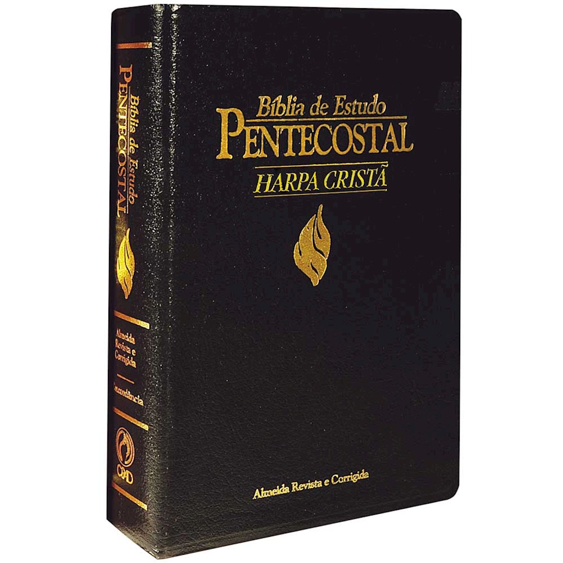 Bíblia de Estudo Pentecostal Média com Harpa Cristã - Preta