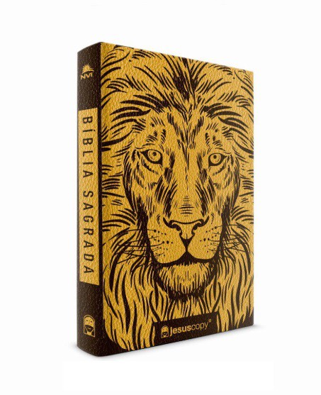Bíblia Jesuscopy Leão Dourado - Leitura Perfeita NVI