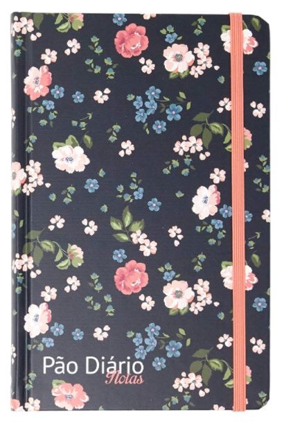 Caderno Pão Diário Notas - Floral Preta