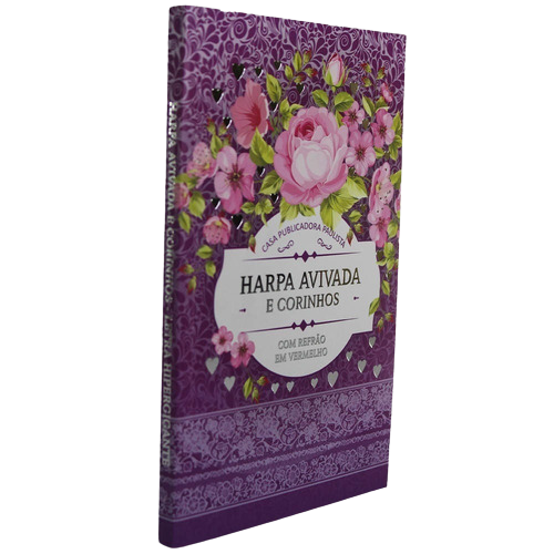 Harpa Avivada e Corinhos Letra Hipergigante - Floral Lilás - Capa Brochura
