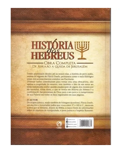 Livro História dos Hebreus - Edição de Luxo