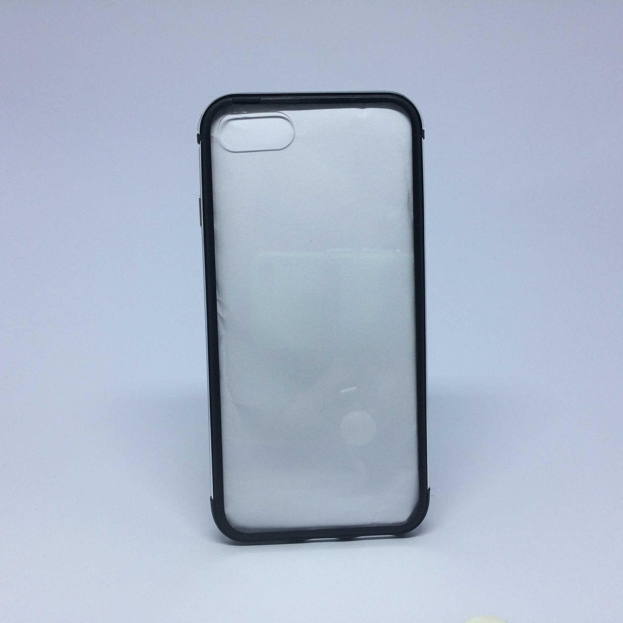 Capa iPhone 7/8 Transparente com Borda Metalizada
