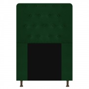 Cabeceira Estofada Brenda 100 cm Solteiro Com Botonê Suede Verde - Doce Sonho Móveis