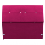 Cabeceira Estofada Itália 90 cm Solteiro Suede Pink - Doce Sonho Móveis