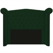 Cabeceira Estofada Veneza 140 cm Casal Suede Verde - Doce Sonho Móveis