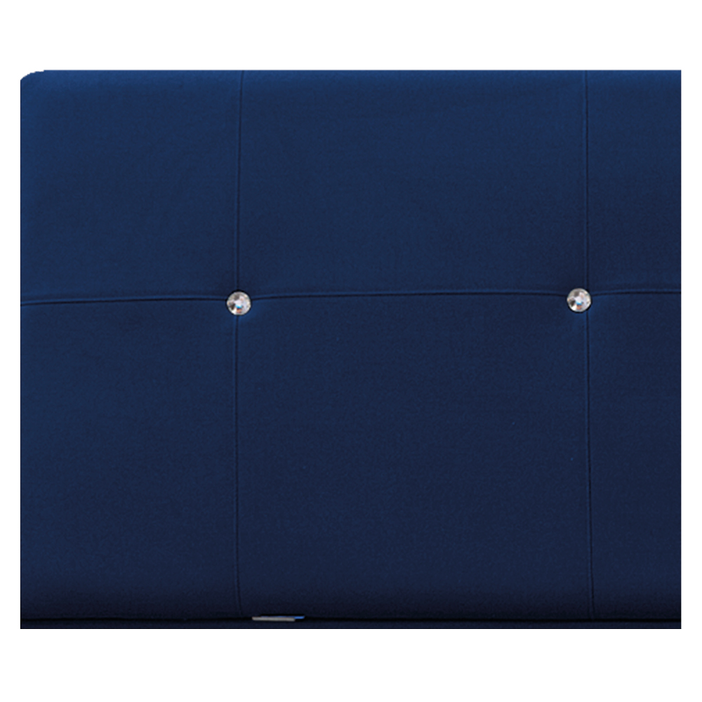 Cabeceira Estofada Itália 100 cm Solteiro Suede Azul Marinho - Doce Sonho Móveis