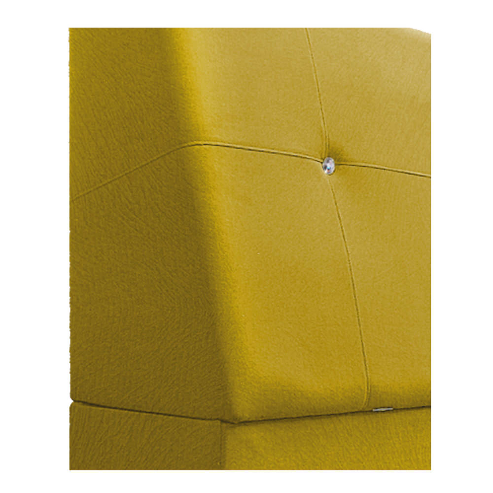 Cabeceira Estofada Itália 160 cm Queen Size Suede Amarelo - Doce Sonho Móveis