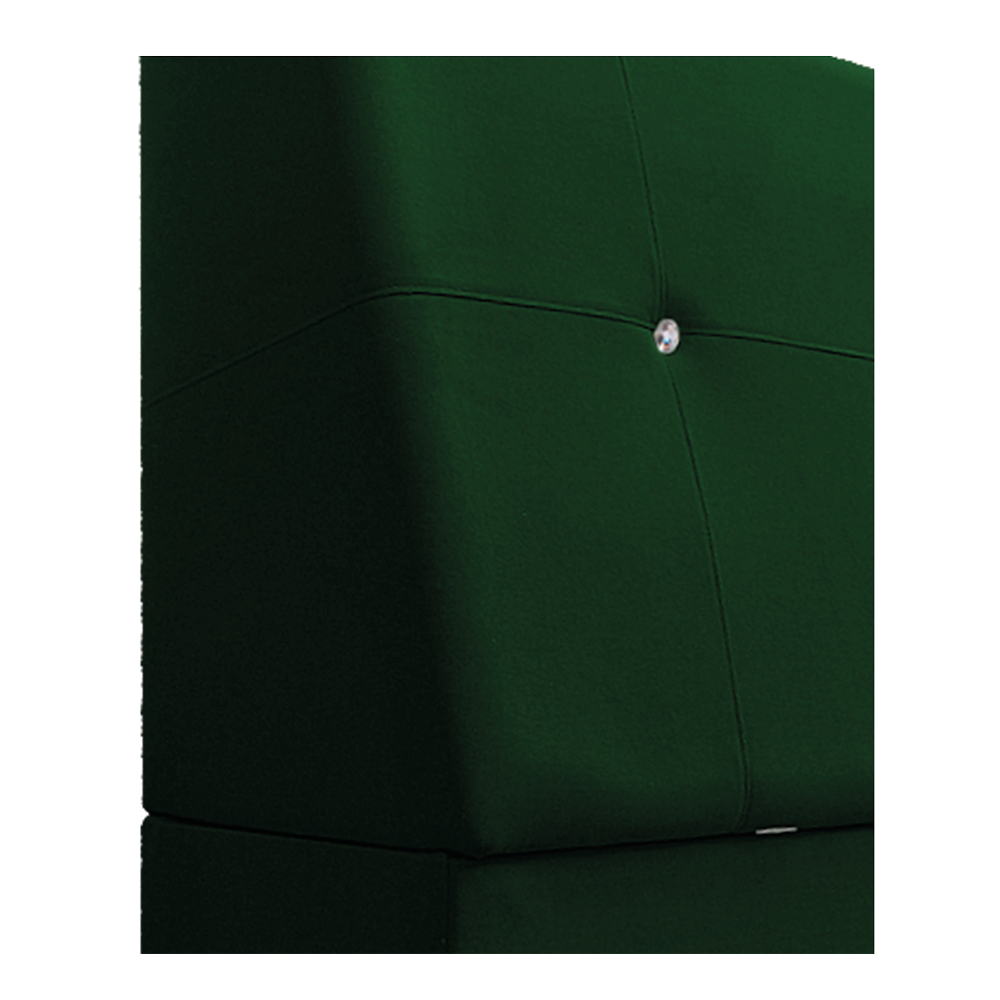 Cabeceira Estofada Itália 90 cm Solteiro Suede Verde - Doce Sonho Móveis