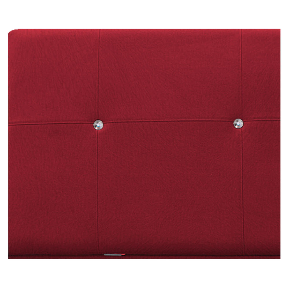 Cabeceira Estofada Itália 90 cm Solteiro Suede Vermelho - Doce Sonho Móveis