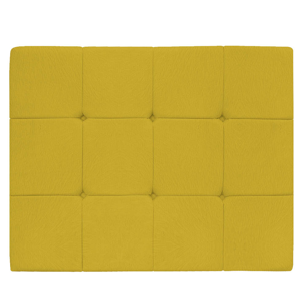 Cabeceira Suspensa Sleep 90 cm Solteiro Suede Amarelo - Doce Sonho Móveis