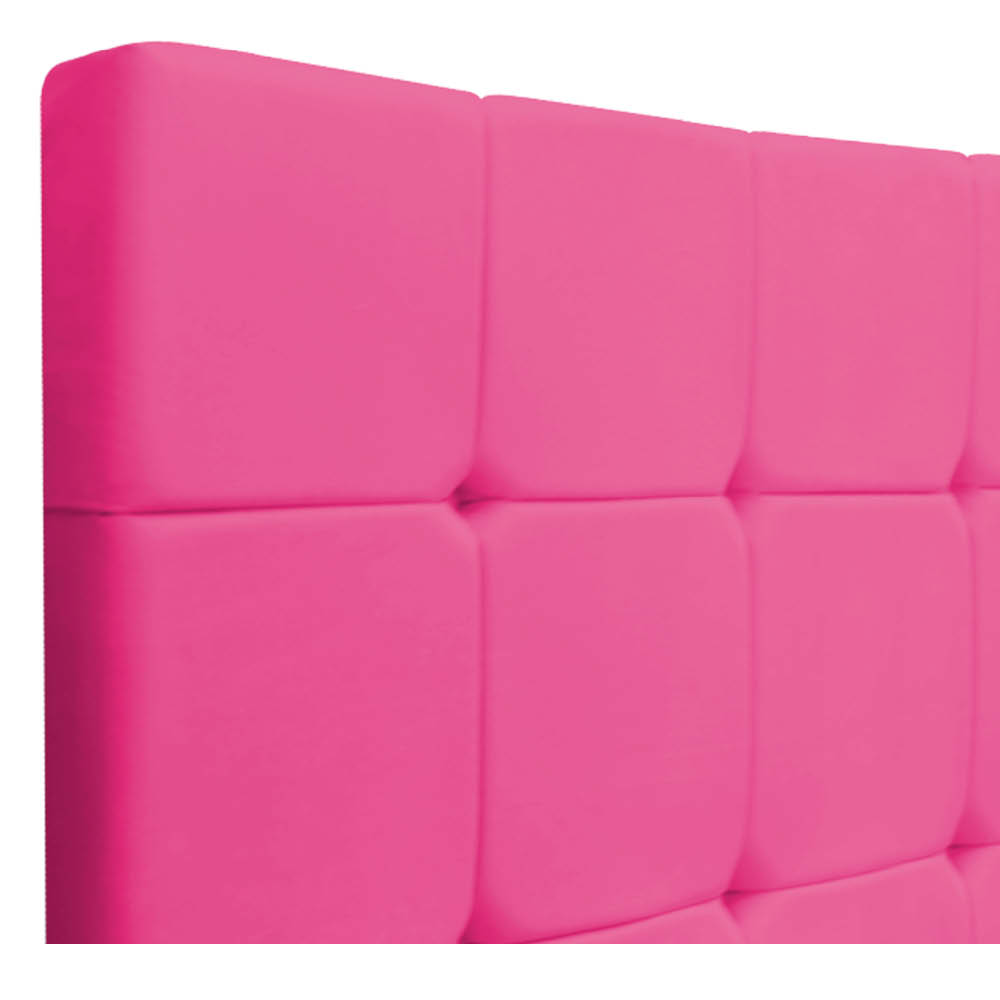 Cabeceira Suspensa Sleep 90 cm Solteiro Suede Pink - Doce Sonho Móveis