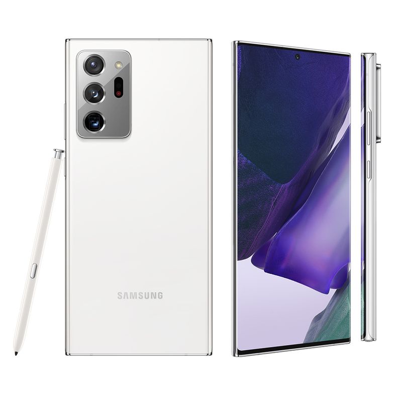 Smartphone Samsung Galaxy Note20 Ultra 256GB - Branco, 5G, Caneta S Pen, Câmera Tripla 108MP, RAM 12GB, Tela 6.9