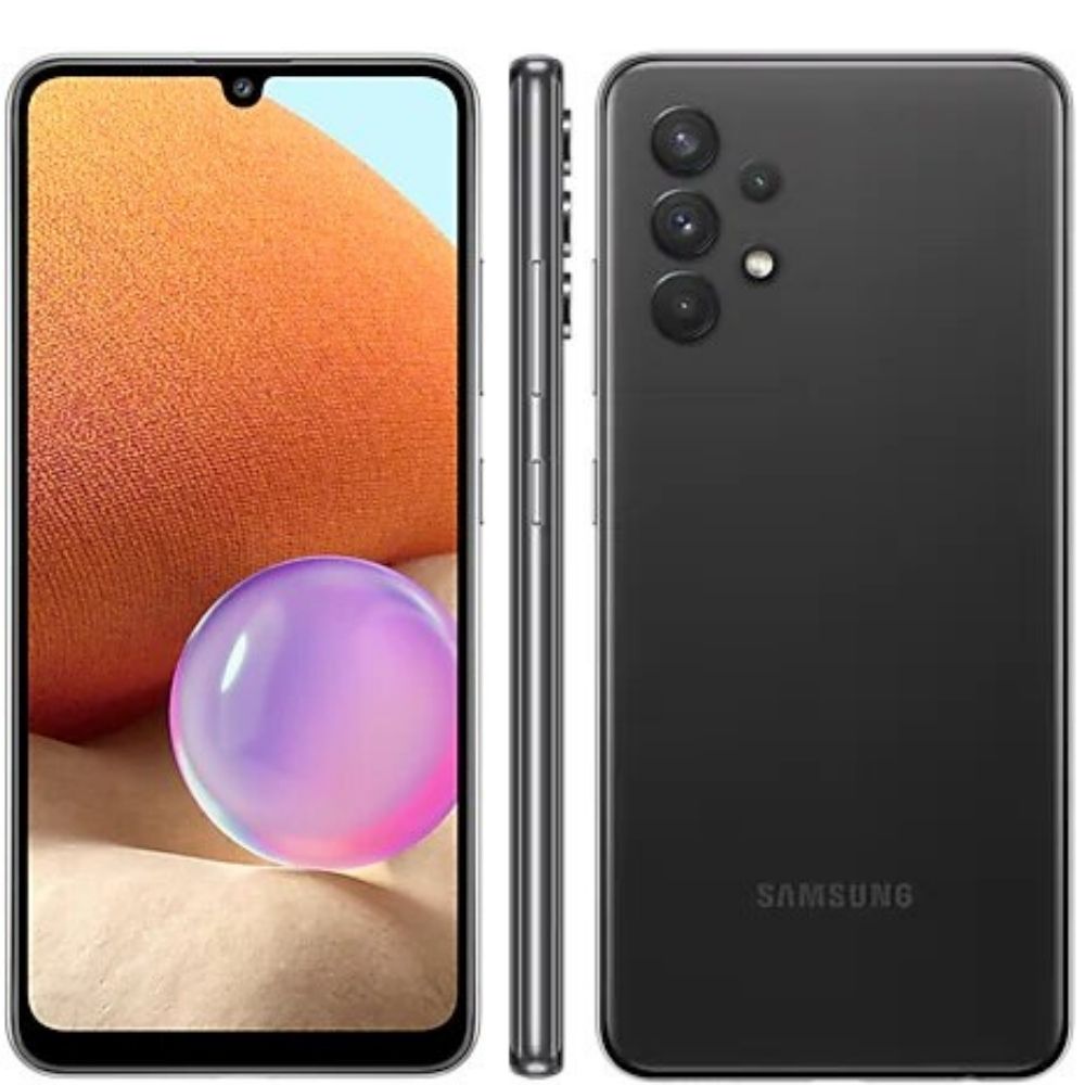 Smartphone Samsung Galaxy A32 128GB 4G - Preto, Câmera Quadrupla 64MP + Selfie 20MP, RAM 4GB, Tela 6.4