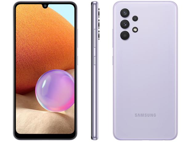 Smartphone Samsung Galaxy A32 128GB 4G - Violeta, Câmera Quadrupla 64MP + Selfie 20MP, RAM 4GB, Tela 6.4
