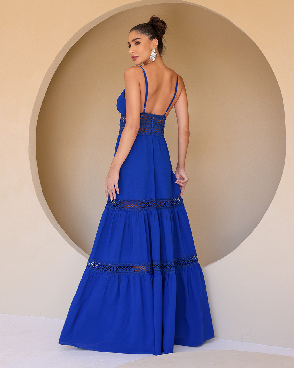 Vestido Longo Azul Analua - Empório NM