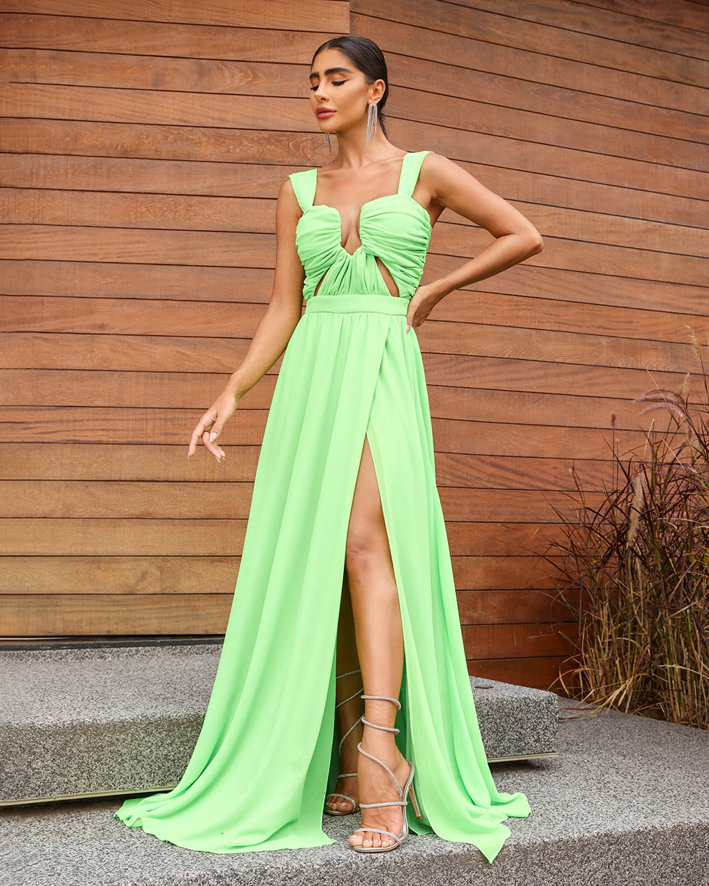 Vestido Longo Verde Ariane - Empório NM