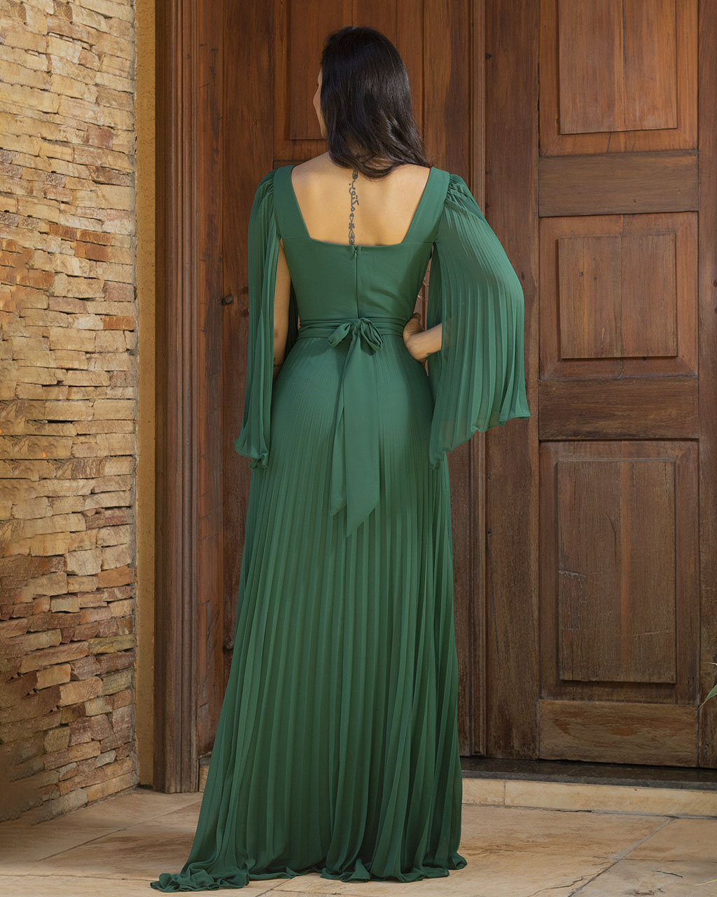 Vestido Longo Verde Esmeralda Cristiane  - Empório NM