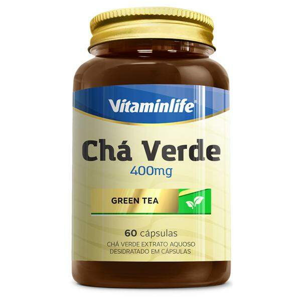 Chá Verde 400 mg  60 Cápsulas  Vitamin Life