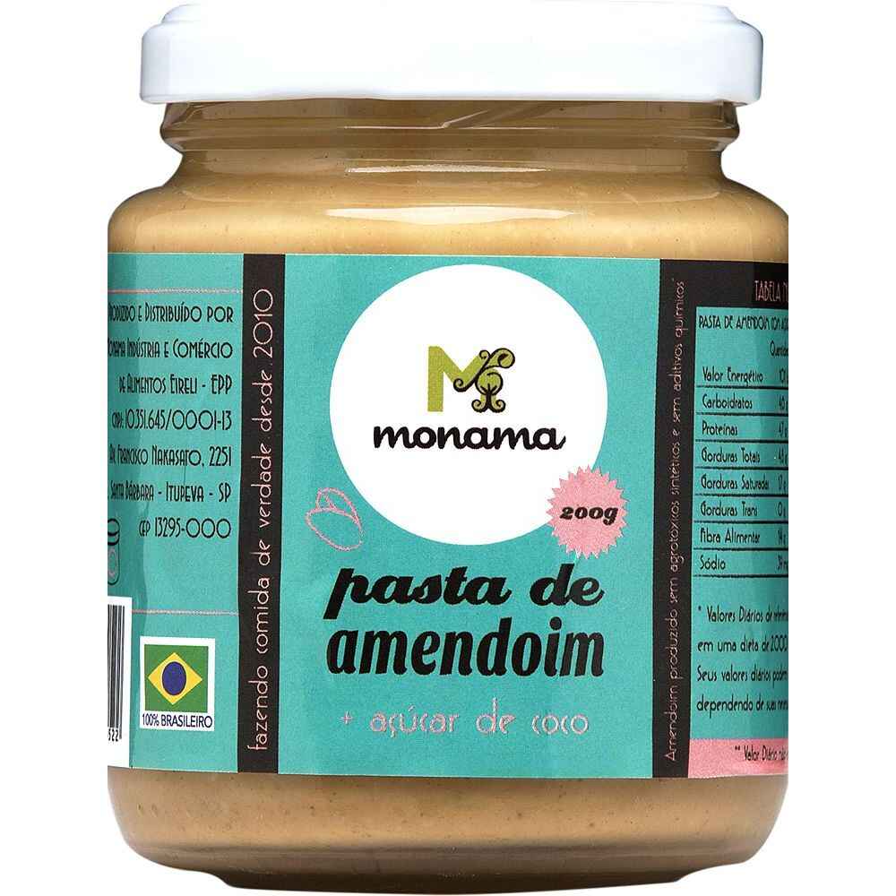 Pasta Amendoim com Açúcar Côco 200g Monama