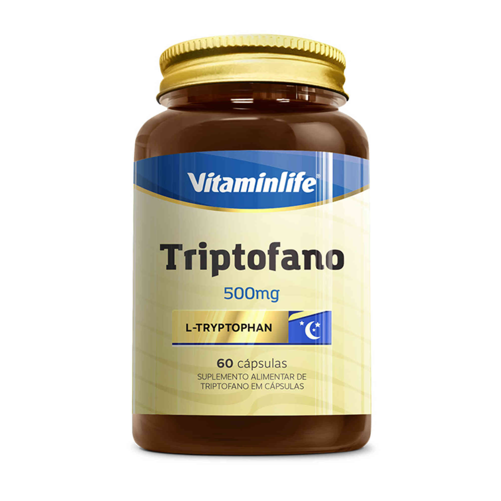 Triptofano 500 mg  60 Cápsulas  Vitamin Life