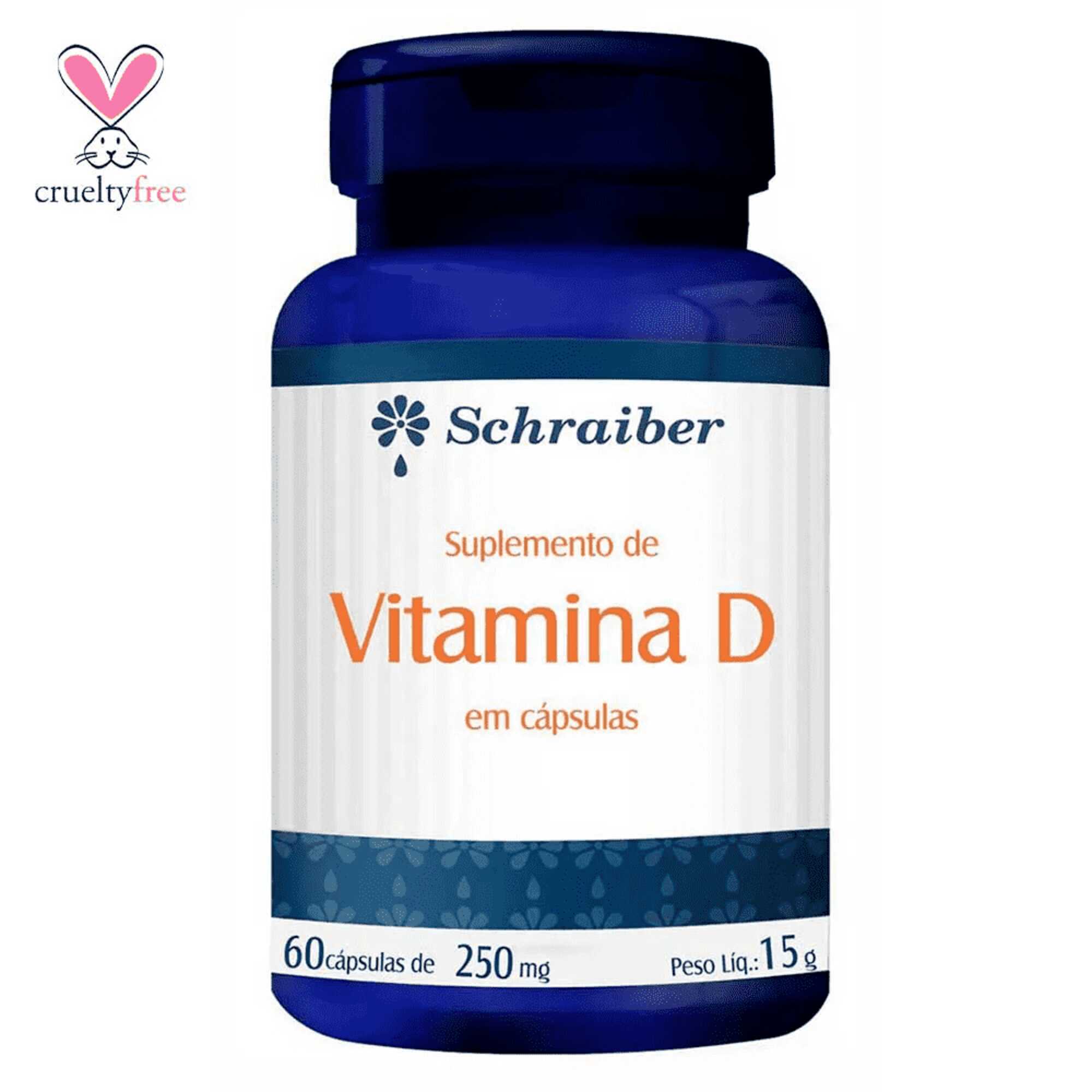Vitamina D 430mg 60 Cápsulas Schraiber