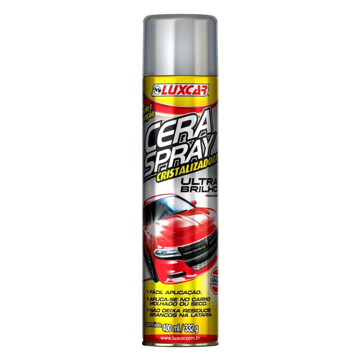 Cera Spray UltraBrilho Cristalizadora Luxcar 400ml