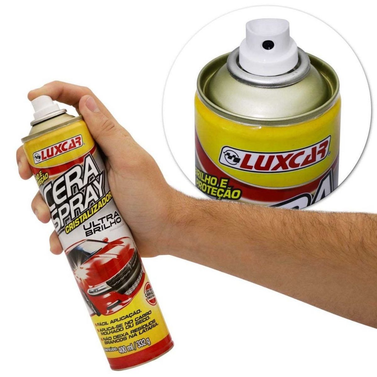 Cera Spray UltraBrilho Cristalizadora Luxcar 400ml