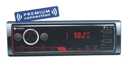 Rádio Mp3 Automotivo E-tech Premium Bluetooth Usb / Sd / Fm