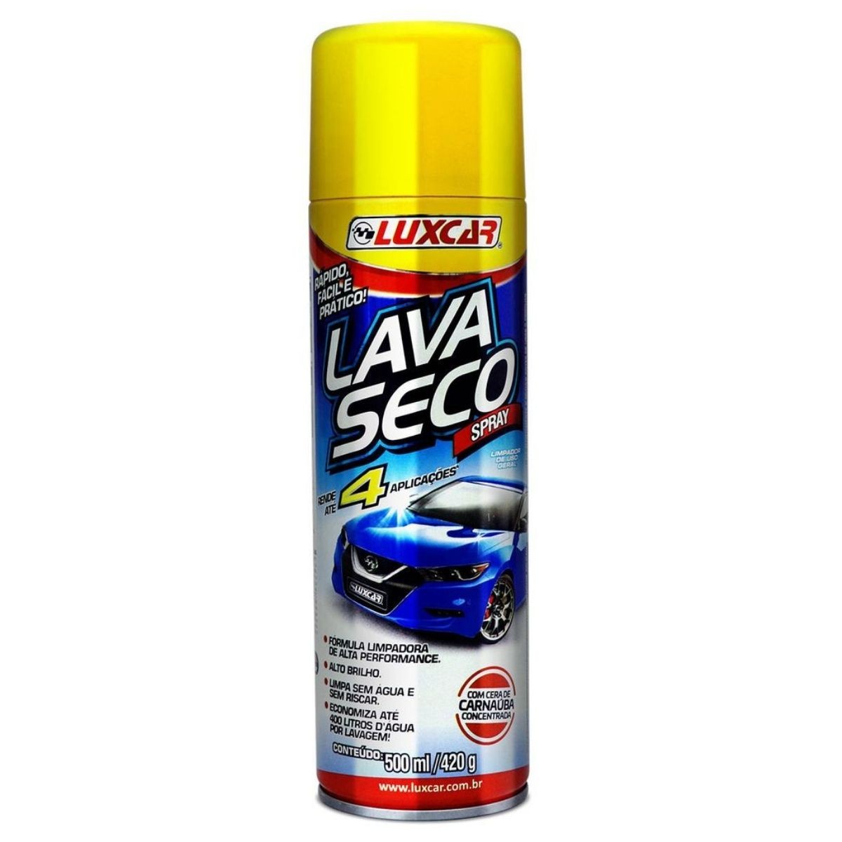 Spray Lava A Seco Luxcar 500ml