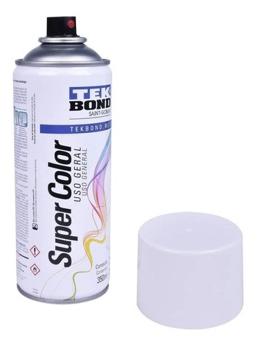 Tinta Spray Branco Fosco Super Color Uso Geral 350ml