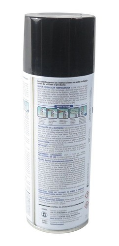 Tinta Spray Preto Fosco Alta Temperatura Uso Geral 350ml