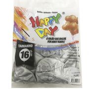 Balão Alumínio Natural N16 10 unid Happy Day