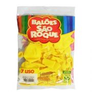 Balão Amarelo Citrino N07 50 unid São Roque
